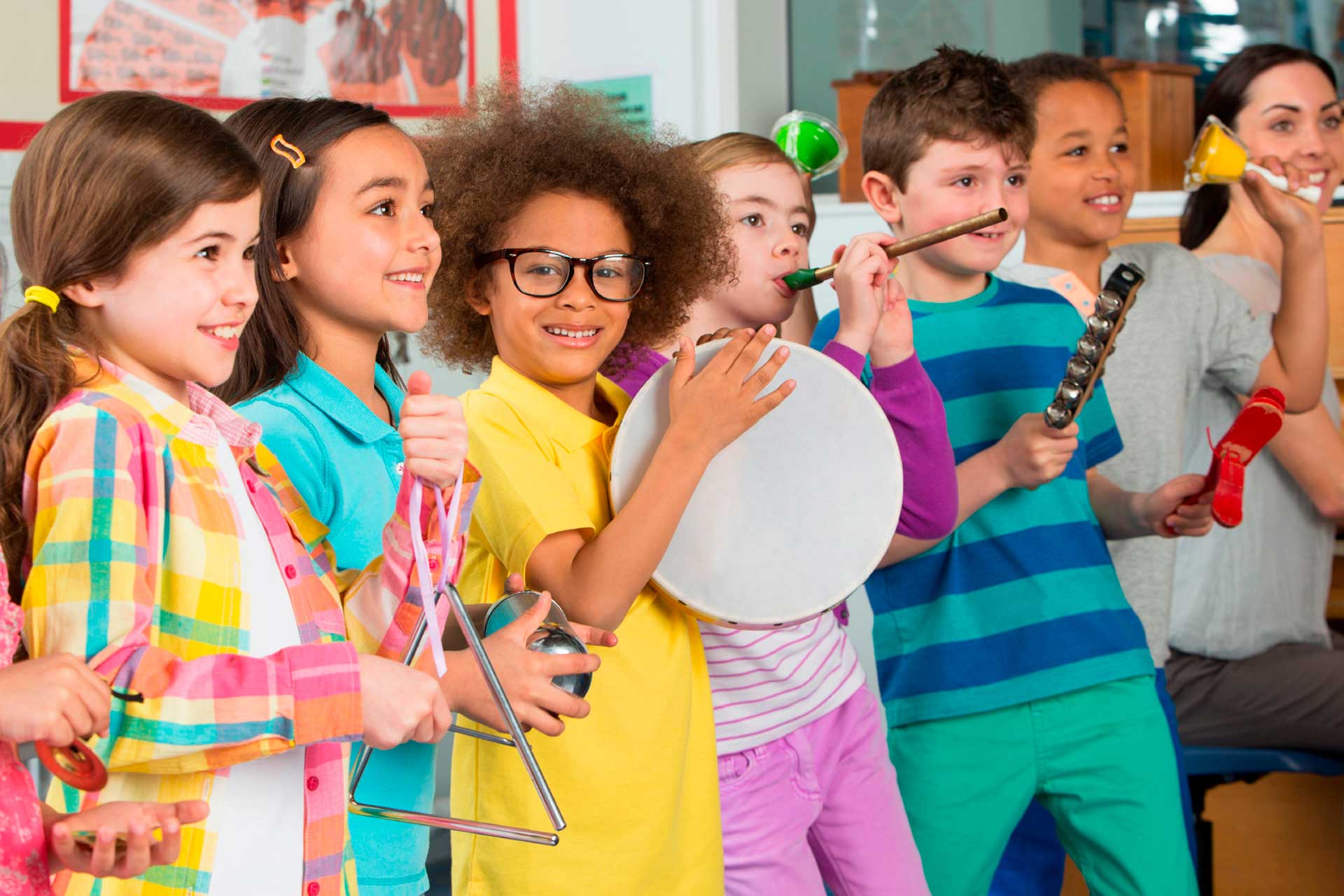 Música y movimiento.<br>Clases de música para niños de 4 a 7 años
