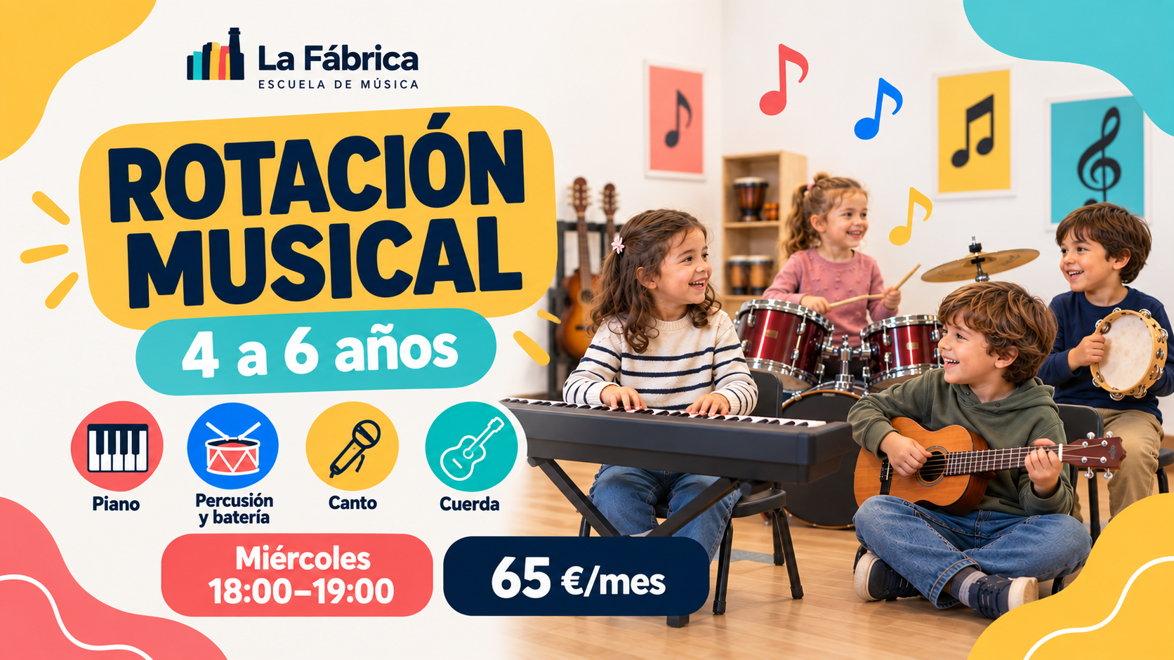 Iniciación y Rotación Musical para niños de 4 a 6 años